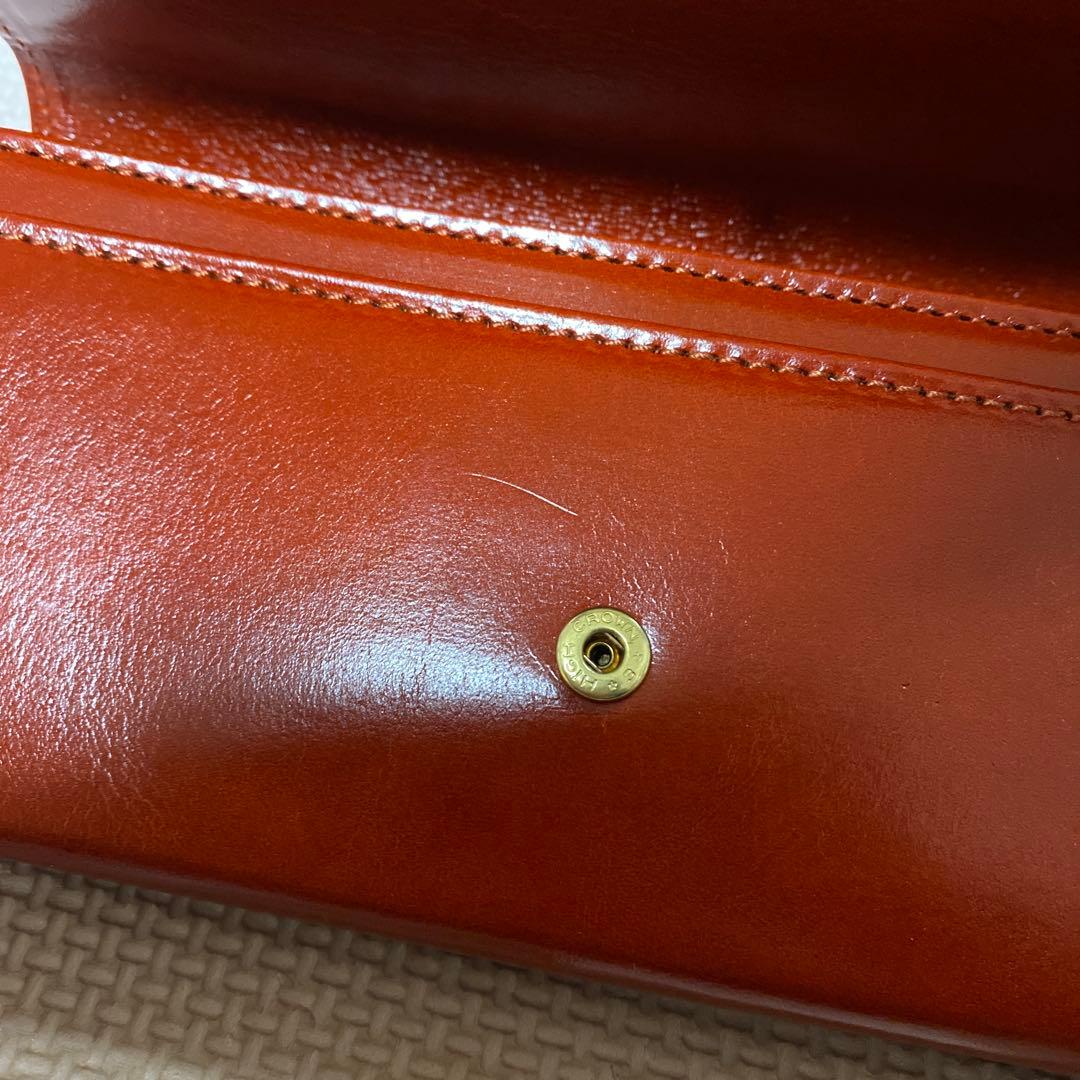 【未使用品】キソラ 長財布 メディセオ イタリア牛革 オレンジ　箱無し