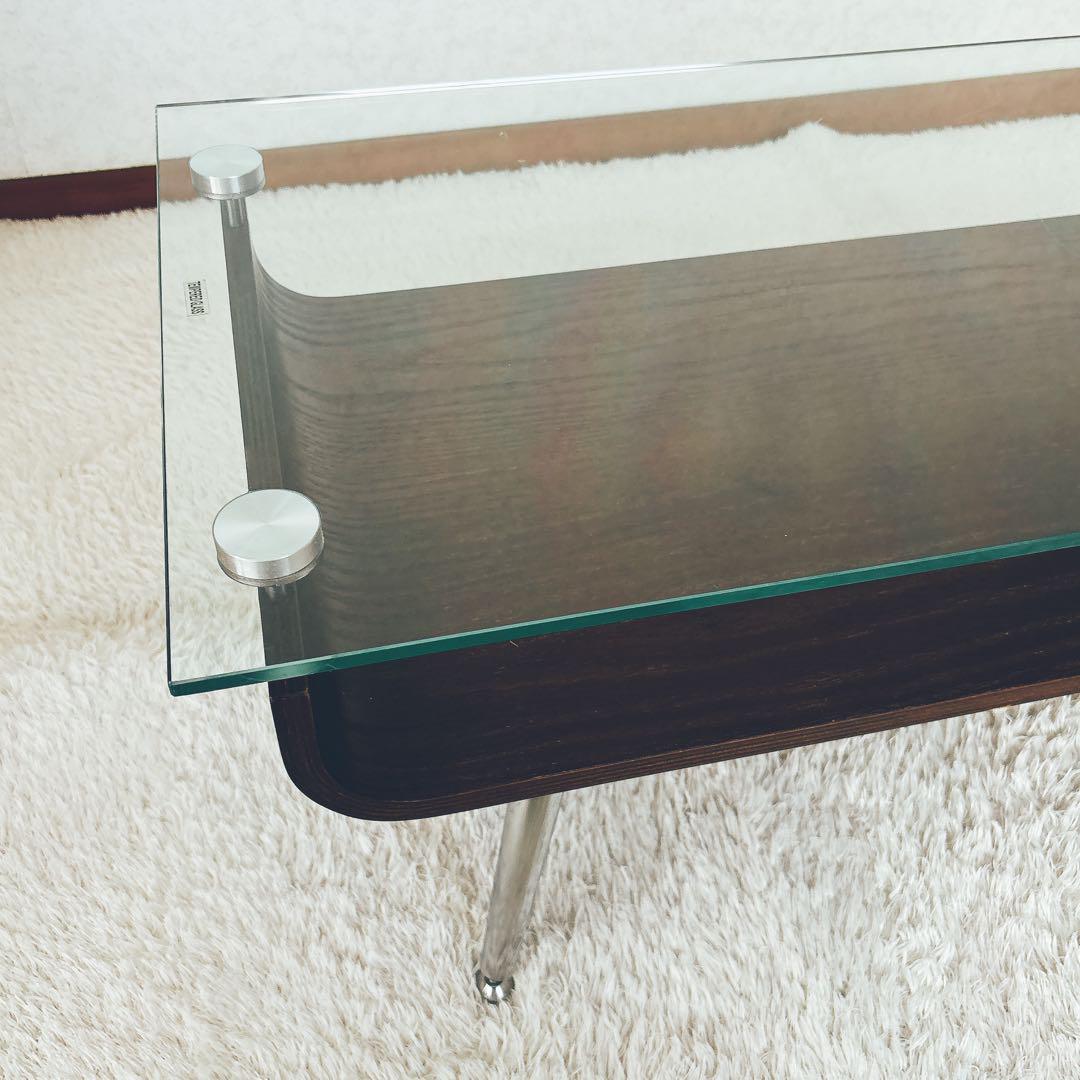 旧型】ニトリ センターテーブル ノルディック 強化ガラス ミッドセンチュリー