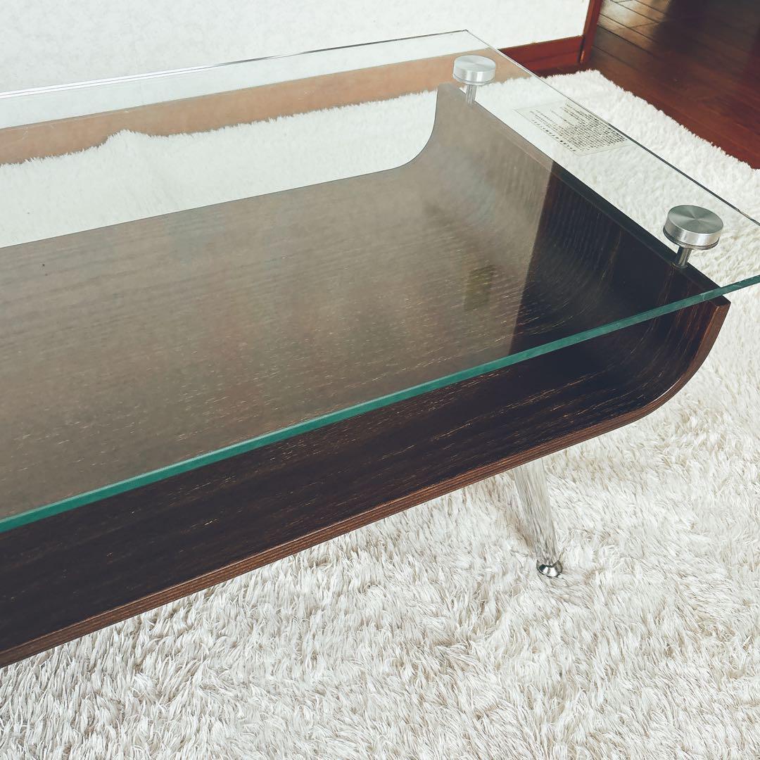 旧型】ニトリ センターテーブル ノルディック 強化ガラス ミッドセンチュリー