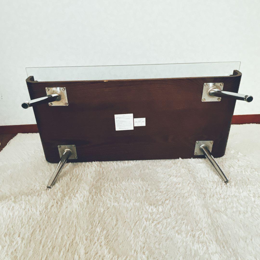 旧型】ニトリ センターテーブル ノルディック 強化ガラス ミッドセンチュリー