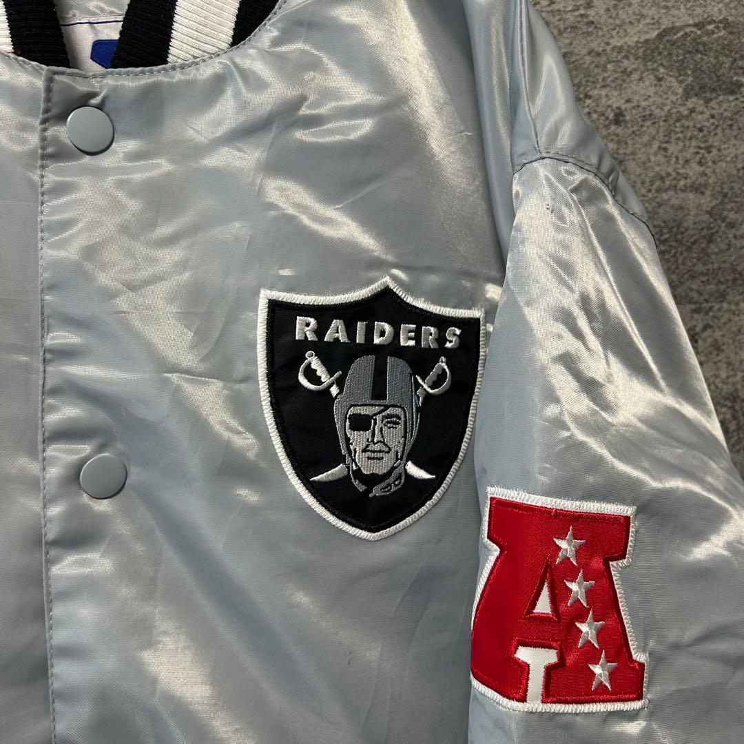 90s スターター NFL レイダース　スタジャン　XXL シルバー　長瀬智也