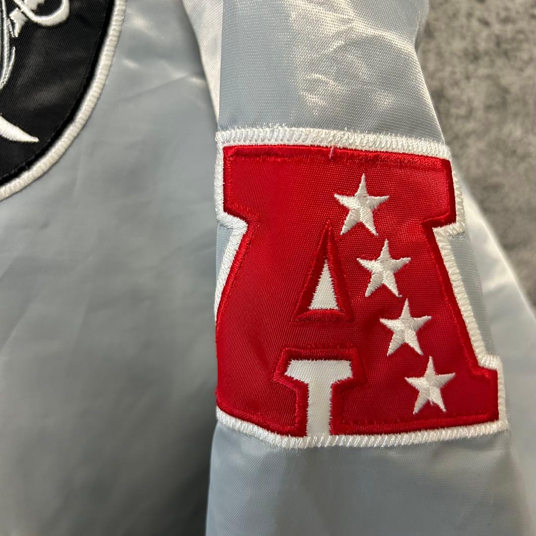 90s スターター NFL レイダース　スタジャン　XXL シルバー　長瀬智也