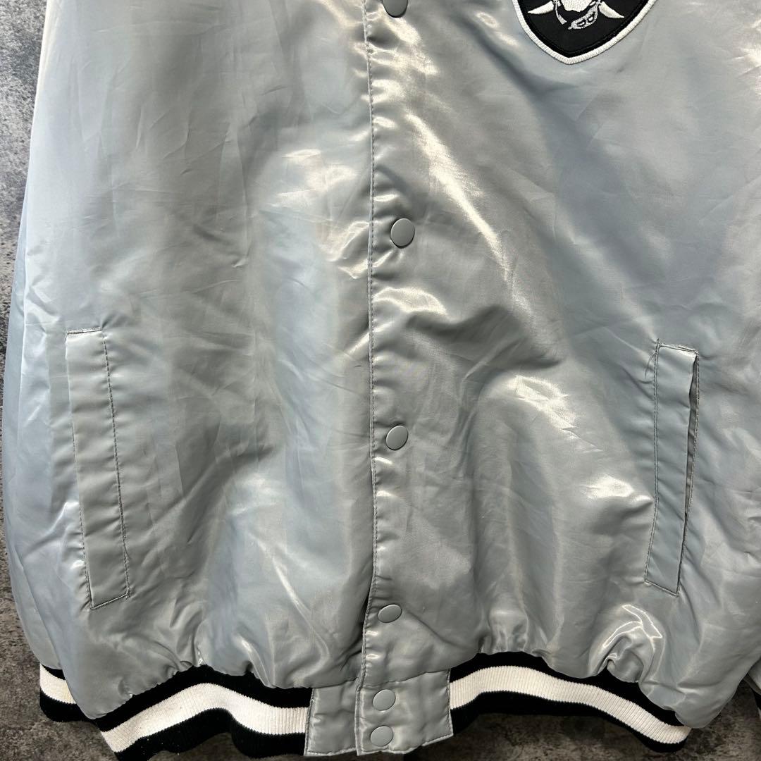 90s スターター NFL レイダース　スタジャン　XXL シルバー　長瀬智也