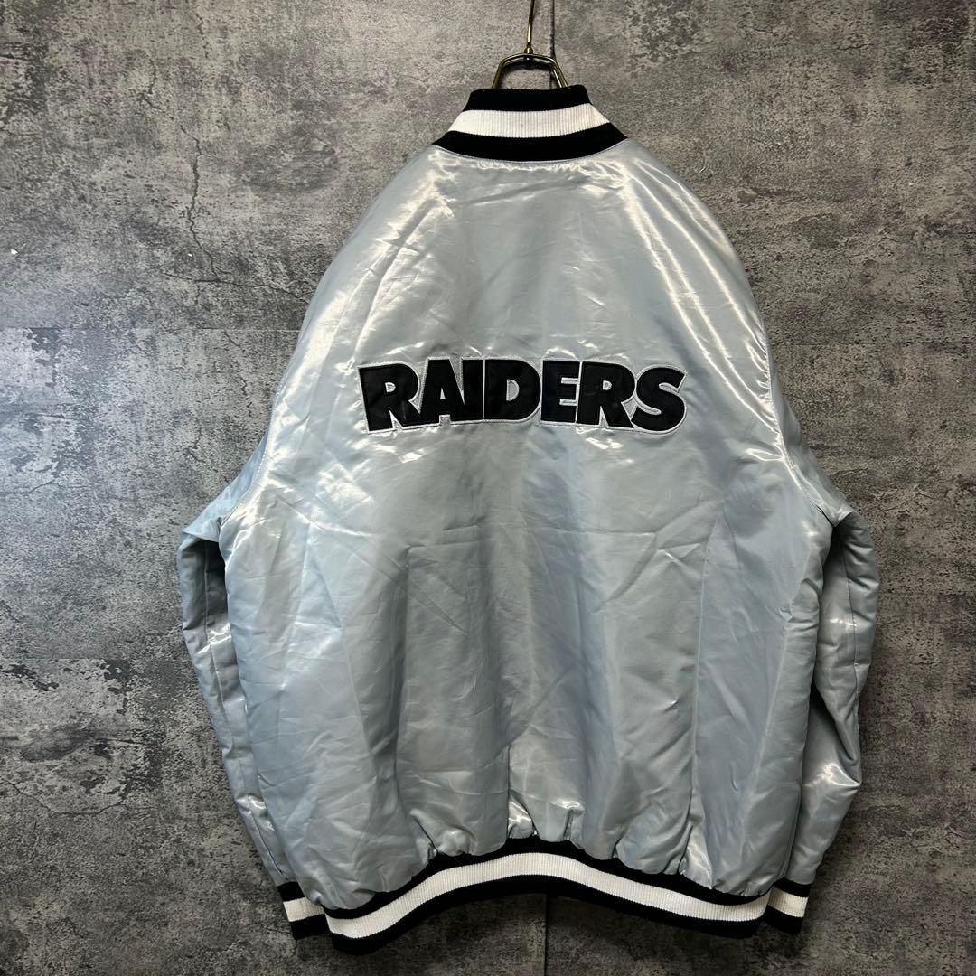 90s スターター NFL レイダース　スタジャン　XXL シルバー　長瀬智也