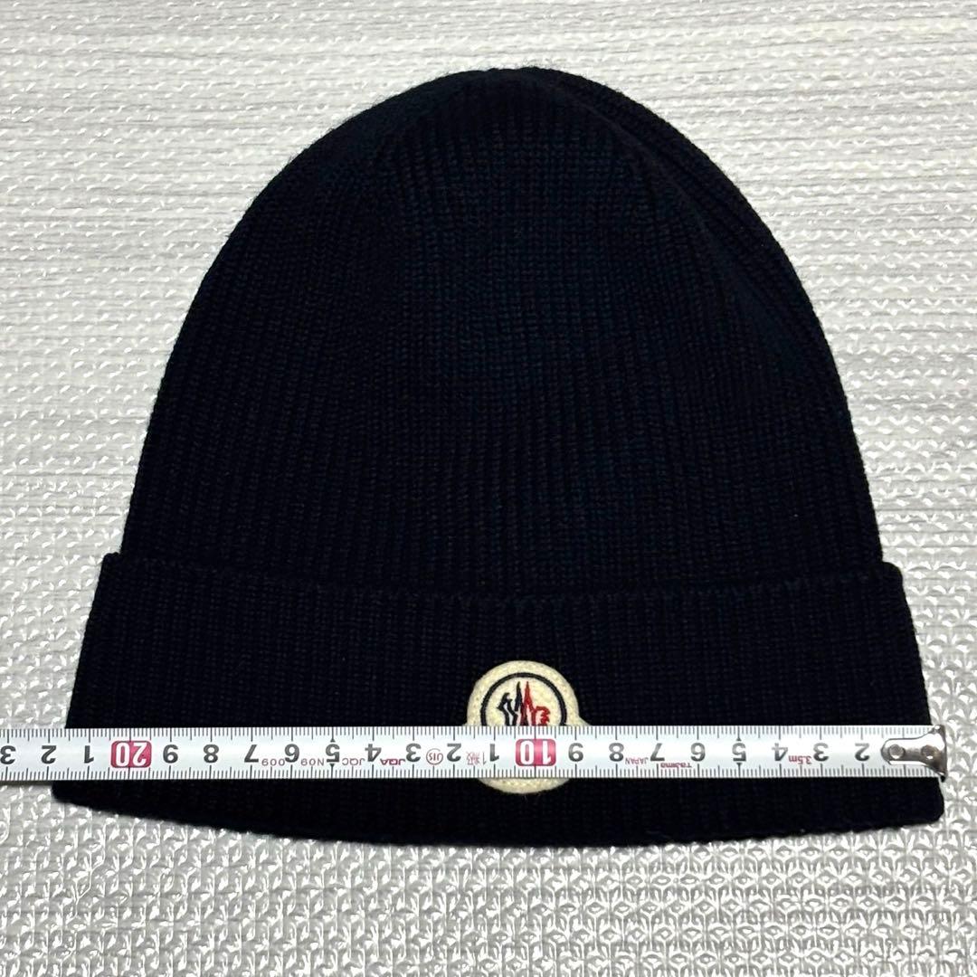【極美品】モンクレール　ニット帽　ブラック　UNI