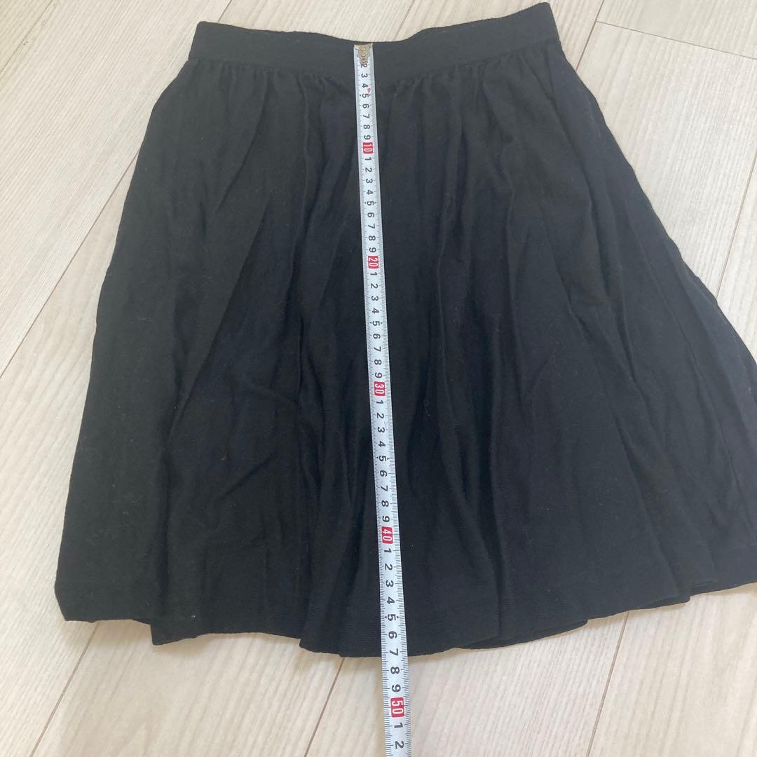 Louis Vuitton ニットフレアスカート Sサイズ 黒