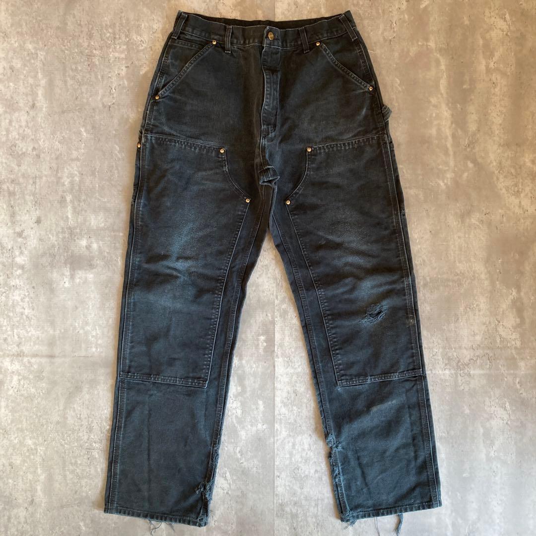 激渋USA製✨Carhartt（W34）ダブルニーペインターパンツ/ワーク