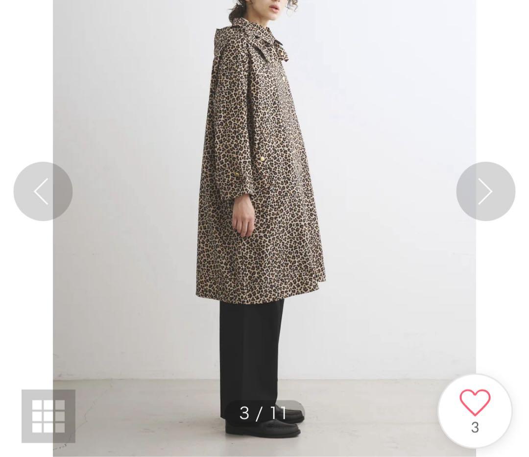 新品　トラディショナルウェザーウェア　フード レオパード レイン　コート