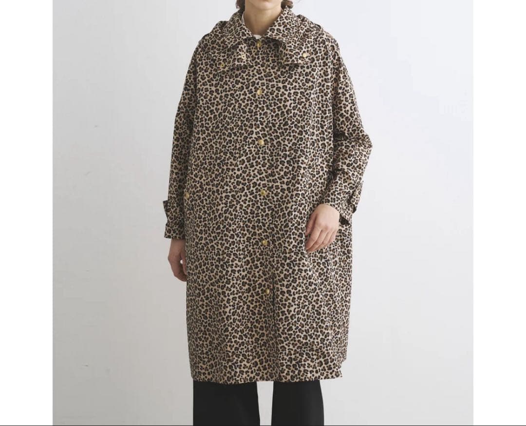 新品　トラディショナルウェザーウェア　フード レオパード レイン　コート
