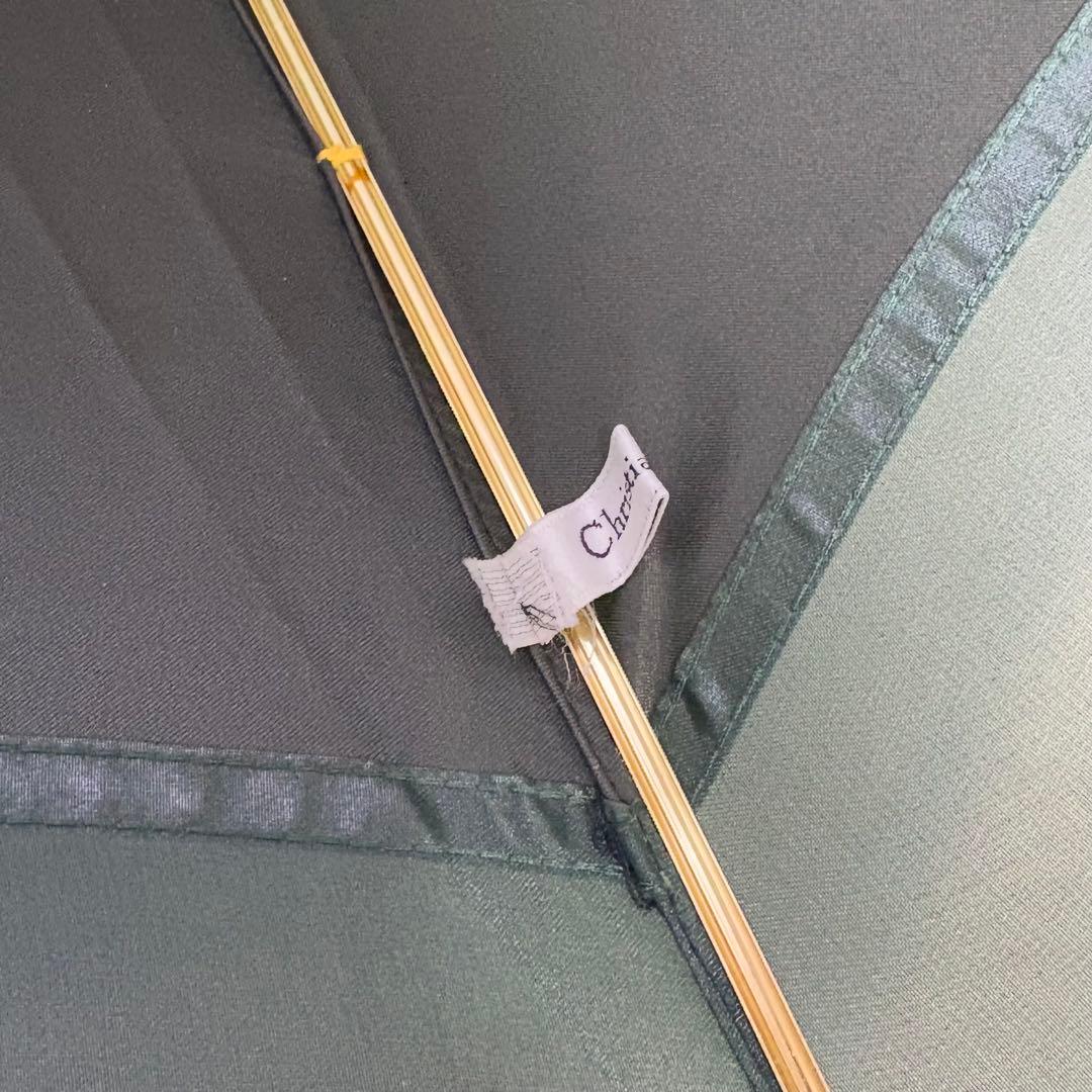 美品未使用　Christian Dior 旧ロゴ　晴雨兼用長傘　モスグリーン