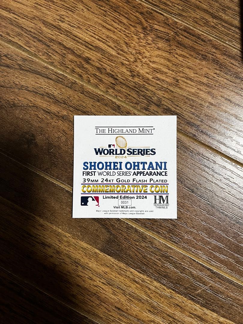 マ*オ様 〖限定品〗大谷翔平 2024ワールドシリーズ優勝記念 2024個