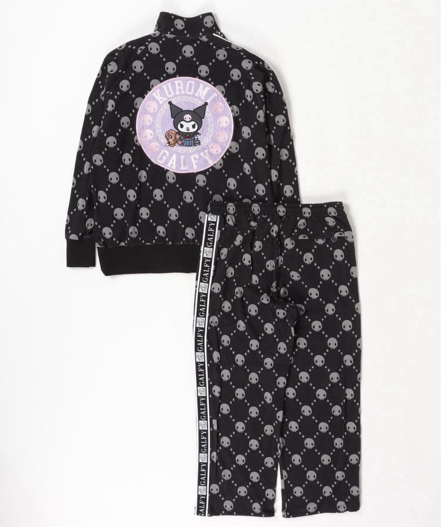 ガルフィー × クロミ ドクロだらけセットアップ ブラック 中型犬(Lサイズ)