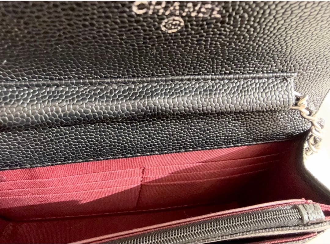 CHANEL チェーン　ショルダーバッグ ブラック　シルバーチェーン