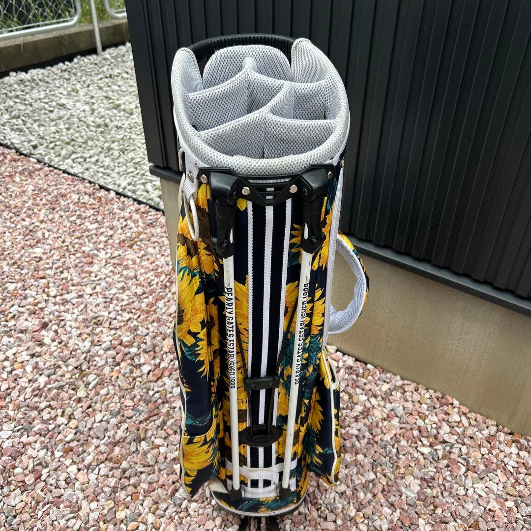 値下げ PEARLY GATES ひまわり柄 キャディバッグ