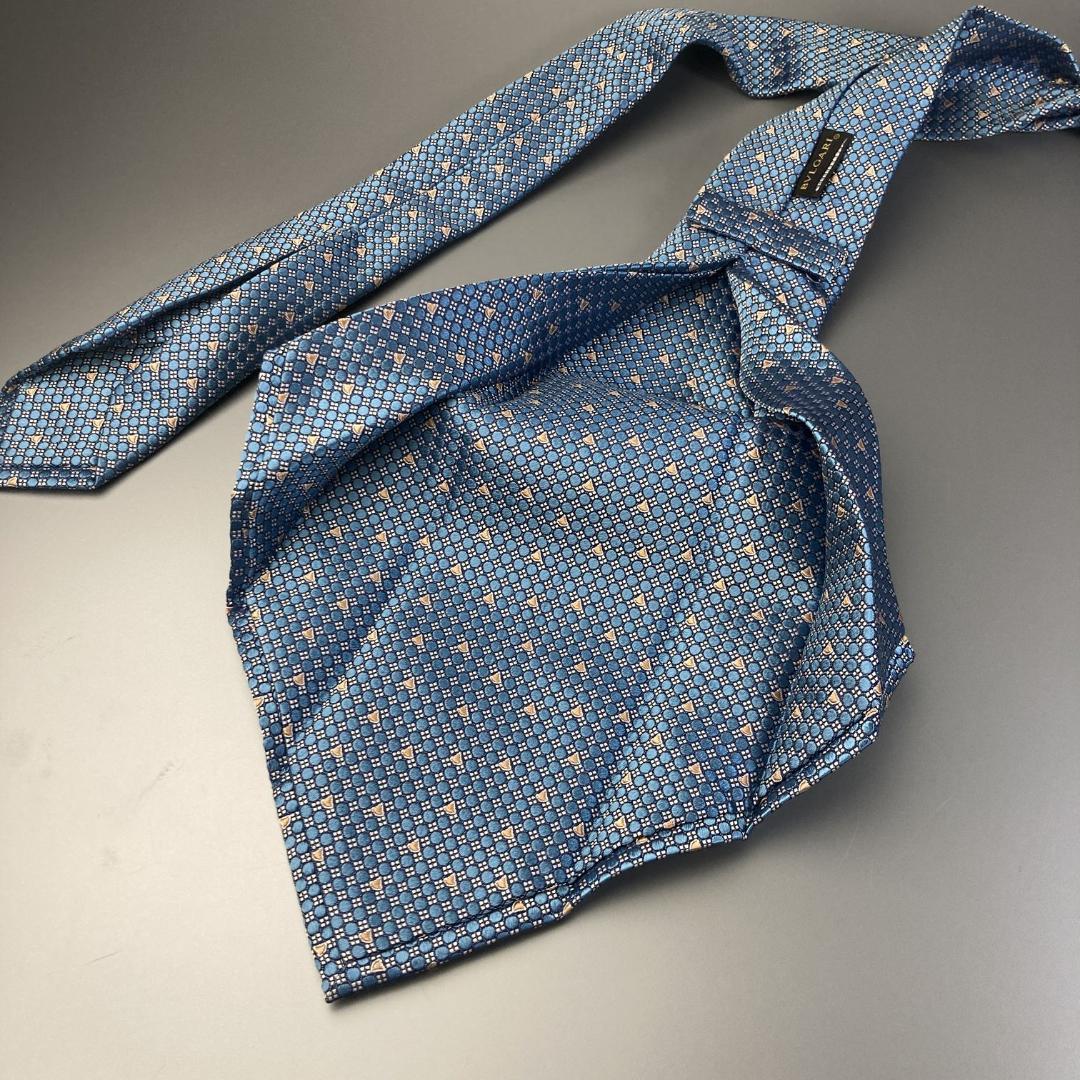 現行4.8万【未使用級】ブルガリ　BVLGARI　ジャカード織シルクネクタイ