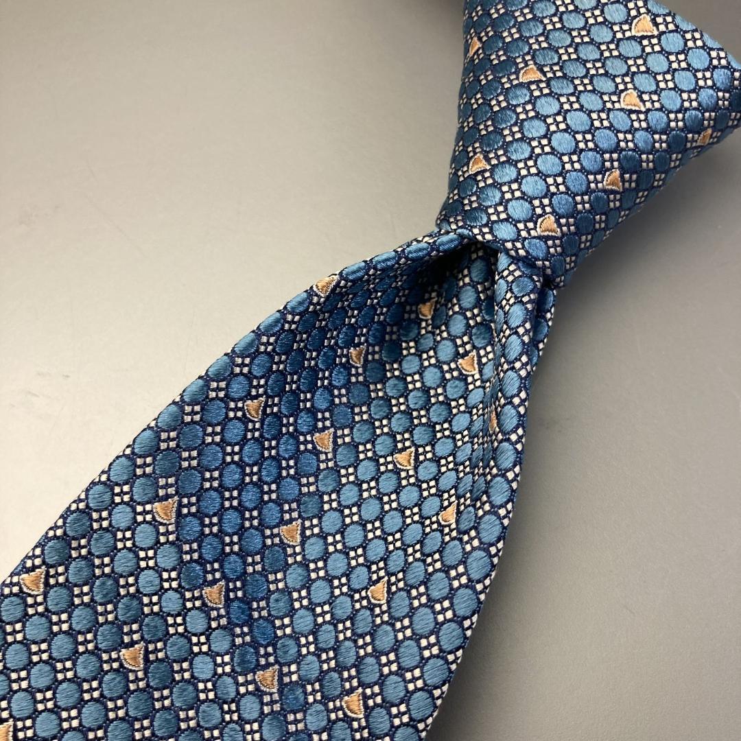 現行4.8万【未使用級】ブルガリ　BVLGARI　ジャカード織シルクネクタイ