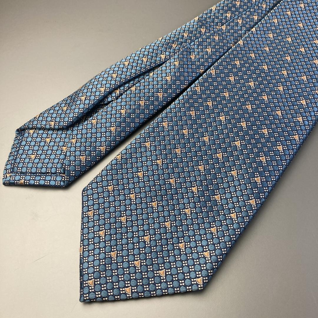 現行4.8万【未使用級】ブルガリ　BVLGARI　ジャカード織シルクネクタイ