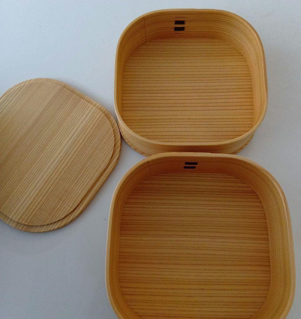 大館工芸社　曲げわっぱ　くつわ弁当　二段弁当箱　伝統工芸品