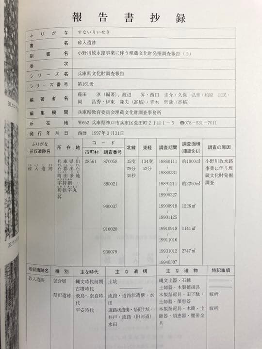砂入遺跡　〔本文編〕〔図版編〕〔写真図版編〕