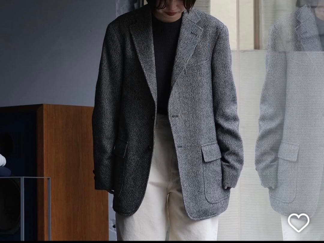 【タグあり美品】j.press×CIOTA ヘリンボーンツイード ジャケット 5
