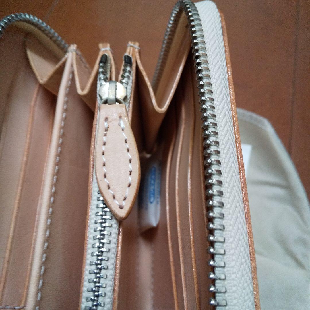 ヌメ革レザー 長財布 ラウンドファスナー田中革具