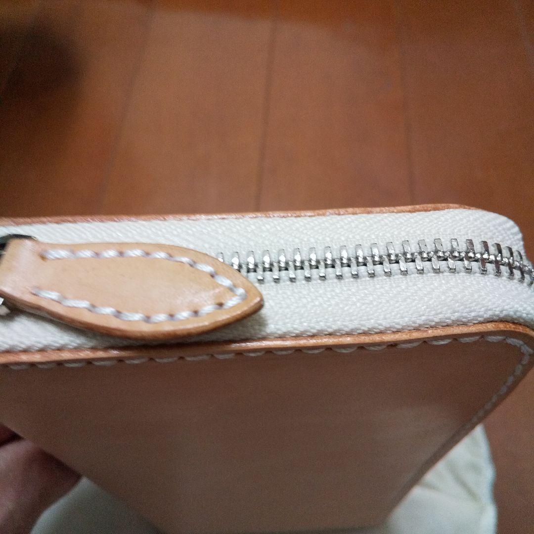 ヌメ革レザー 長財布 ラウンドファスナー田中革具