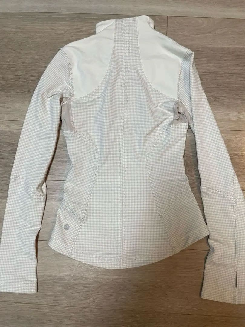 ルルレモン　ディファインジャケット　ホワイト チェック柄 ジャケット　サイズ2