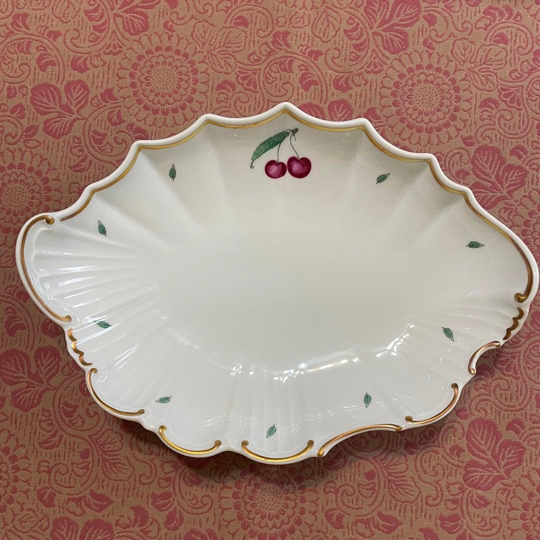 未使用　リチャードジノリ　ボンジョルノチェリー　シェルディッシュ　ラウンド全5点