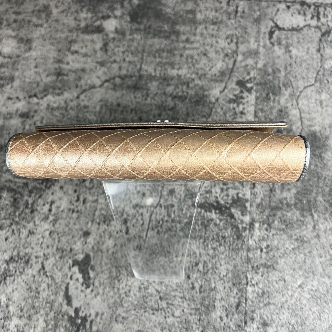 CHANEL ビコローレ レザー 三つ折り 長財布 ココマーク