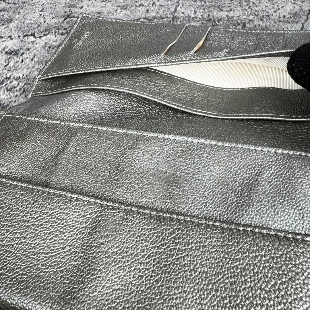 CHANEL ビコローレ レザー 三つ折り 長財布 ココマーク