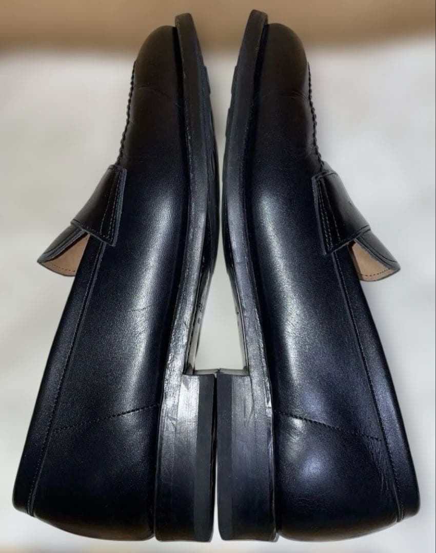 ブラック レザー ローファー REGAL 12GL 栃木レザー 25cm