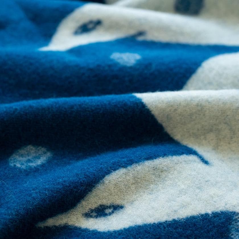 【新品未使用】クリッパン　ミナペルホネン ブランケット TRIP ブルー　毛布