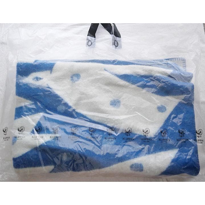 【新品未使用】クリッパン　ミナペルホネン ブランケット TRIP ブルー　毛布