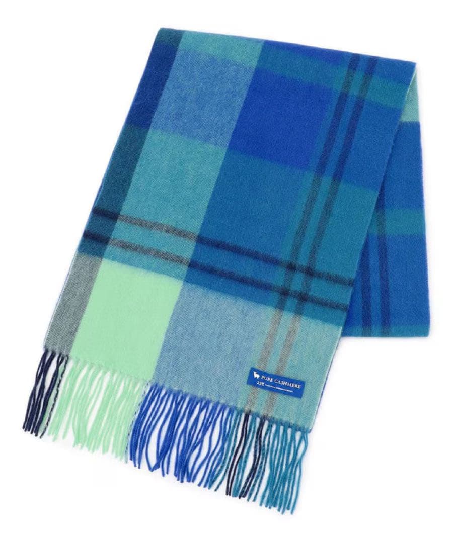 23区 カシミヤマフラー ブルー系(#370)2025AW