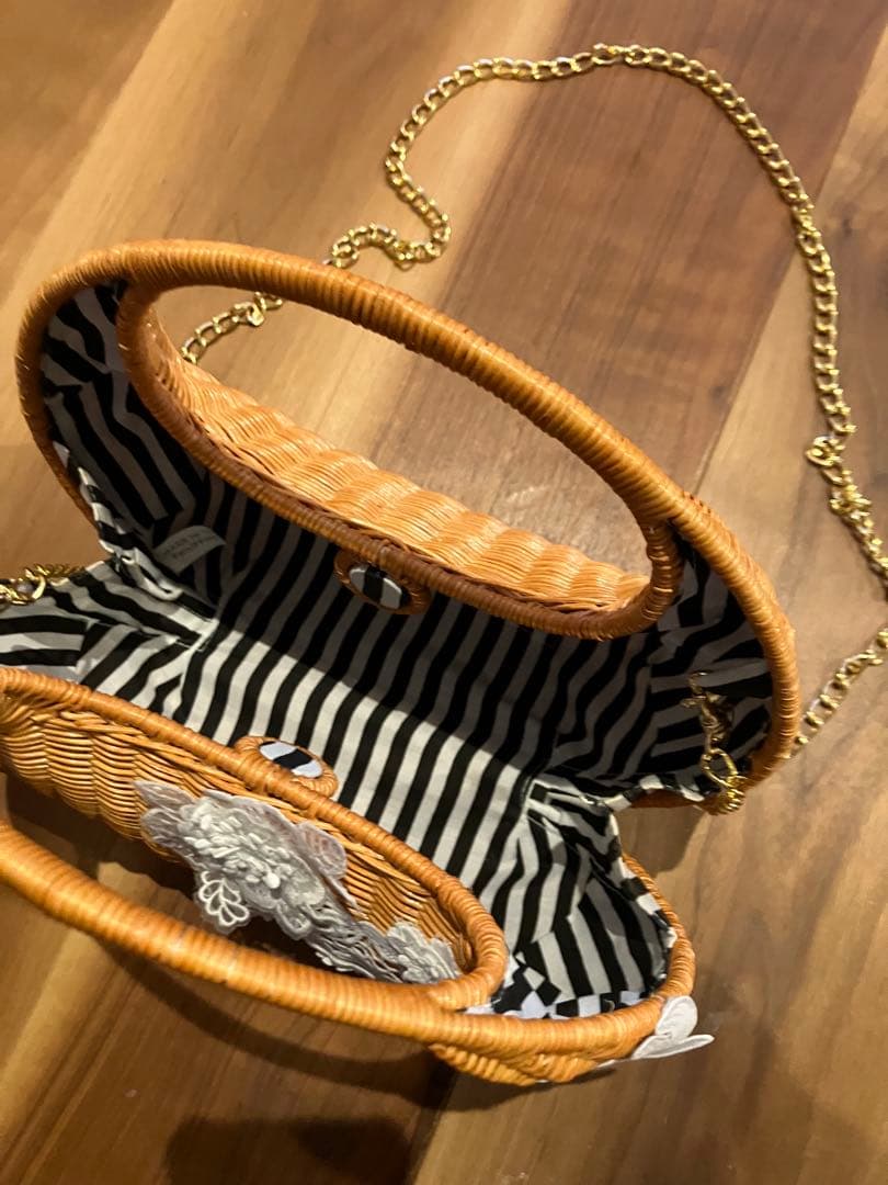 未使用　近沢レース　カゴバック　ショルダーバック