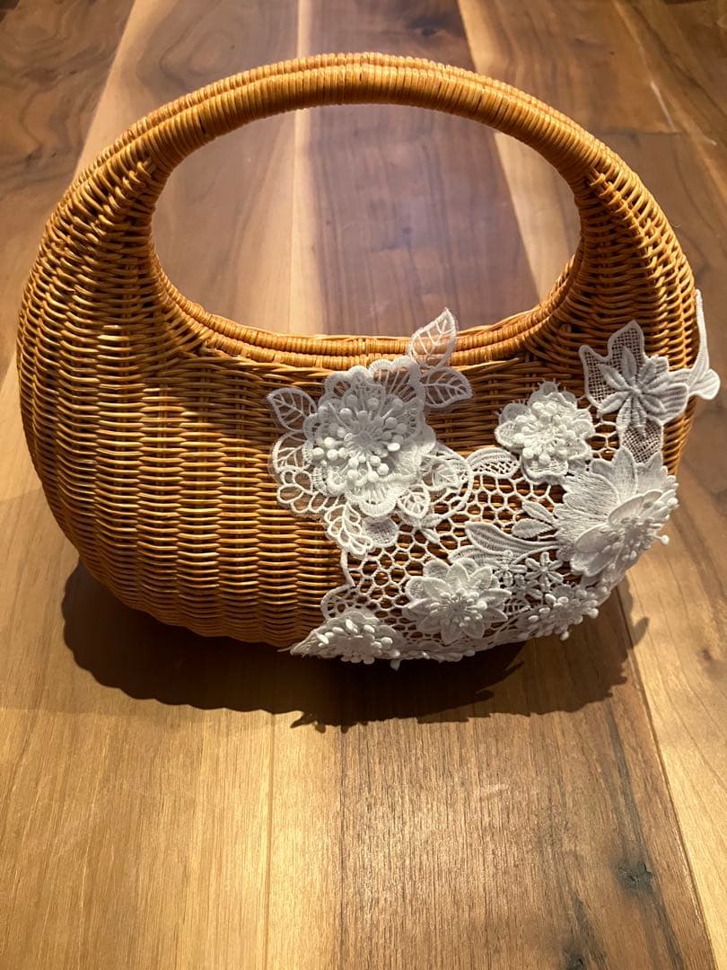 未使用　近沢レース　カゴバック　ショルダーバック