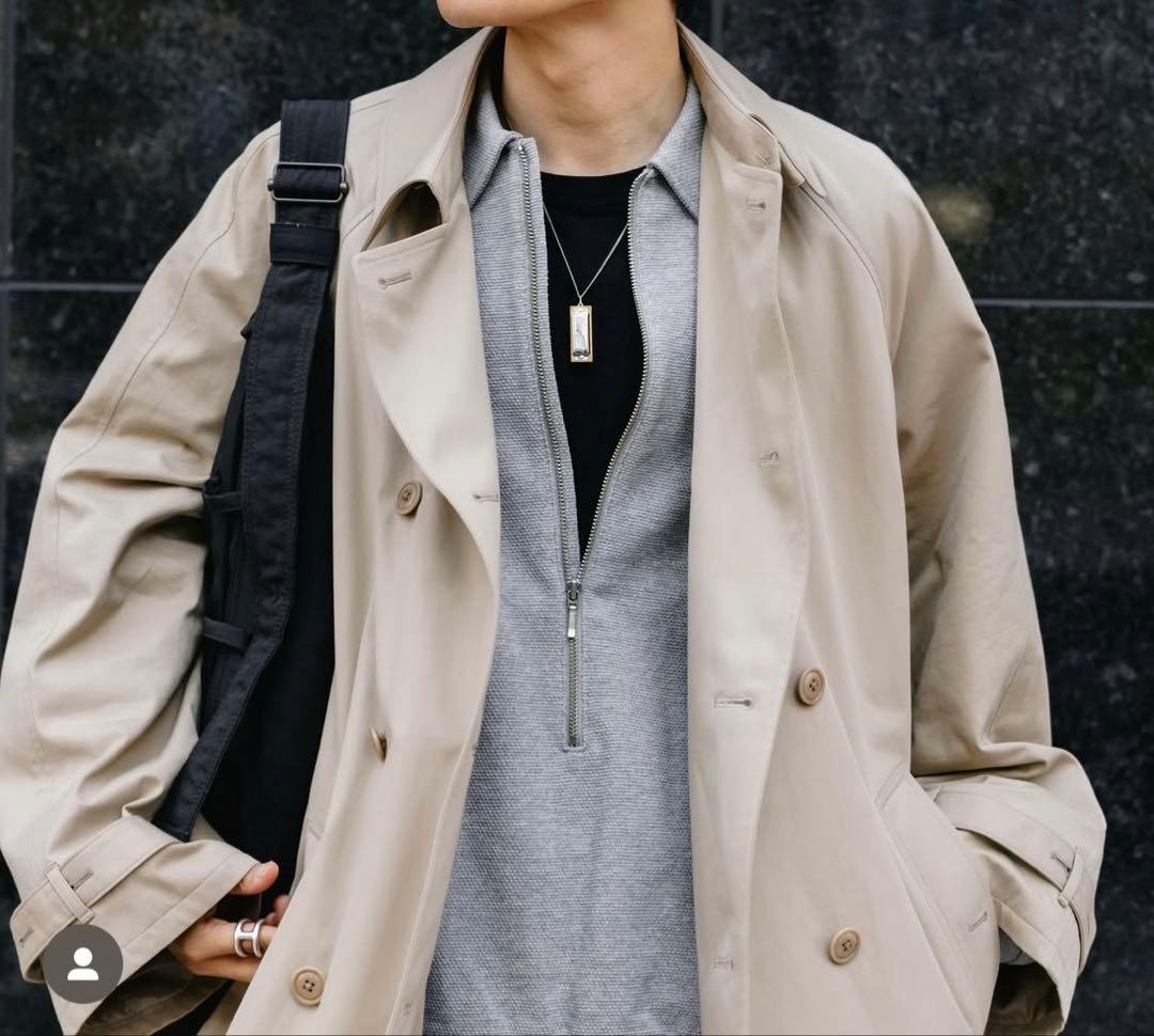 REVERBERATE HALF ZIPP PIQUE　グレー　2