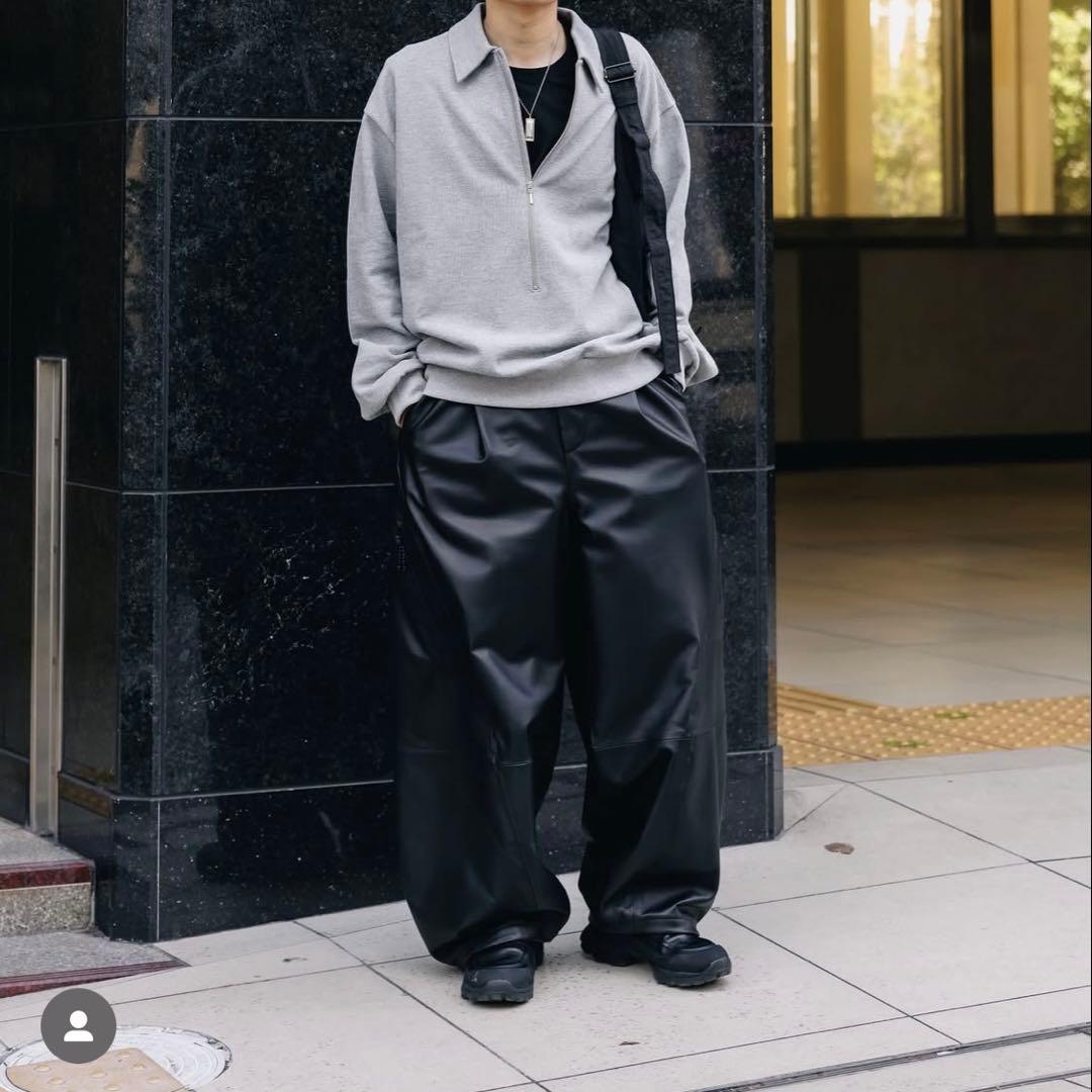 REVERBERATE HALF ZIPP PIQUE　グレー　2