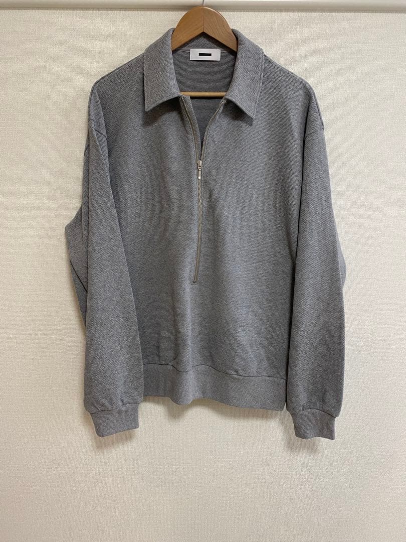 REVERBERATE HALF ZIPP PIQUE　グレー　2