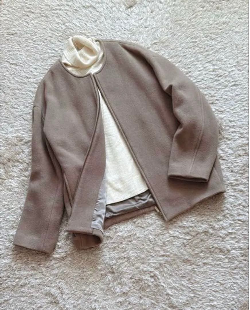 最終SALE【Noble】 MTR カラーレスジップショートコート 38