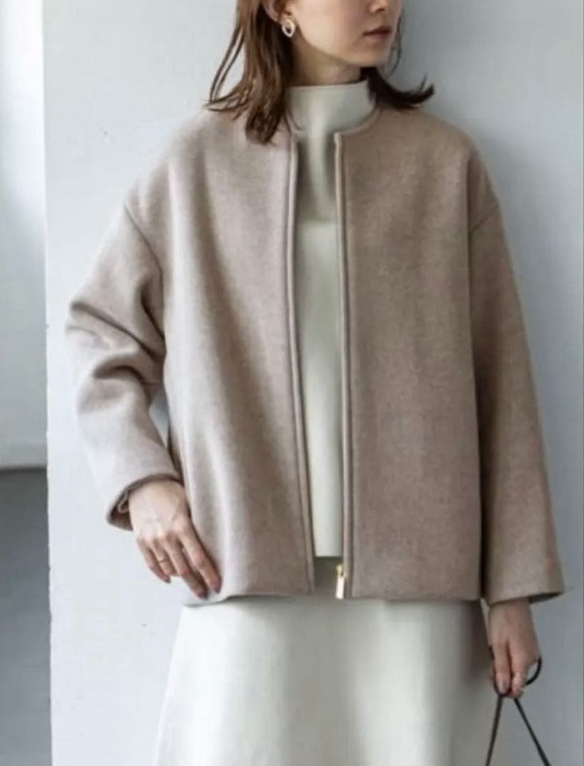 最終SALE【Noble】 MTR カラーレスジップショートコート 38