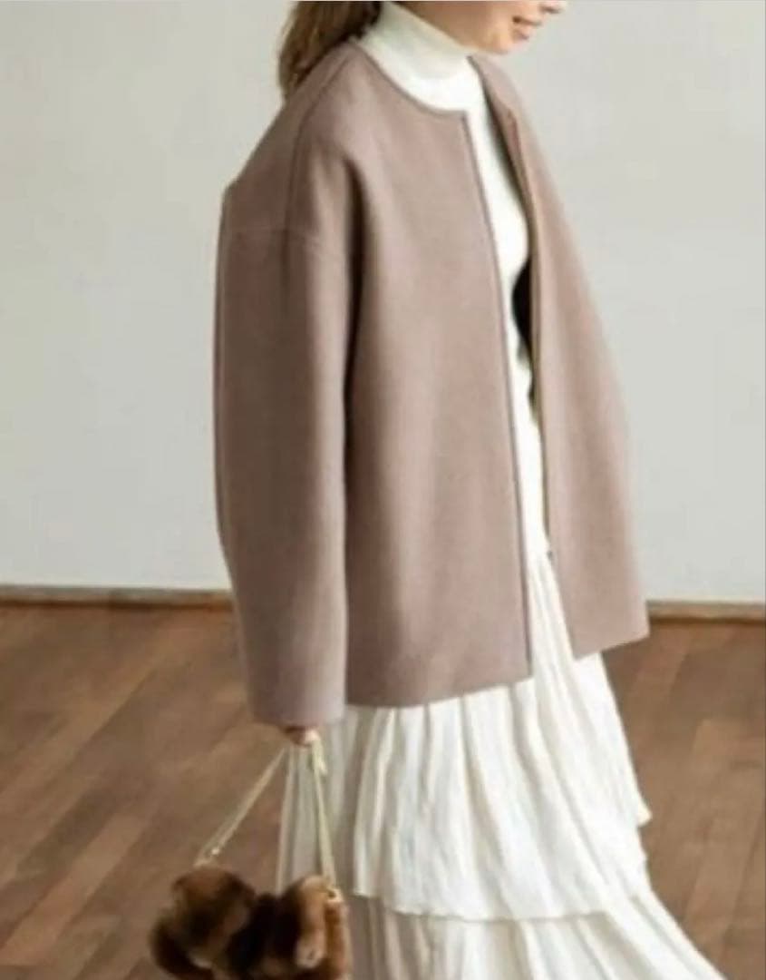 最終SALE【Noble】 MTR カラーレスジップショートコート 38