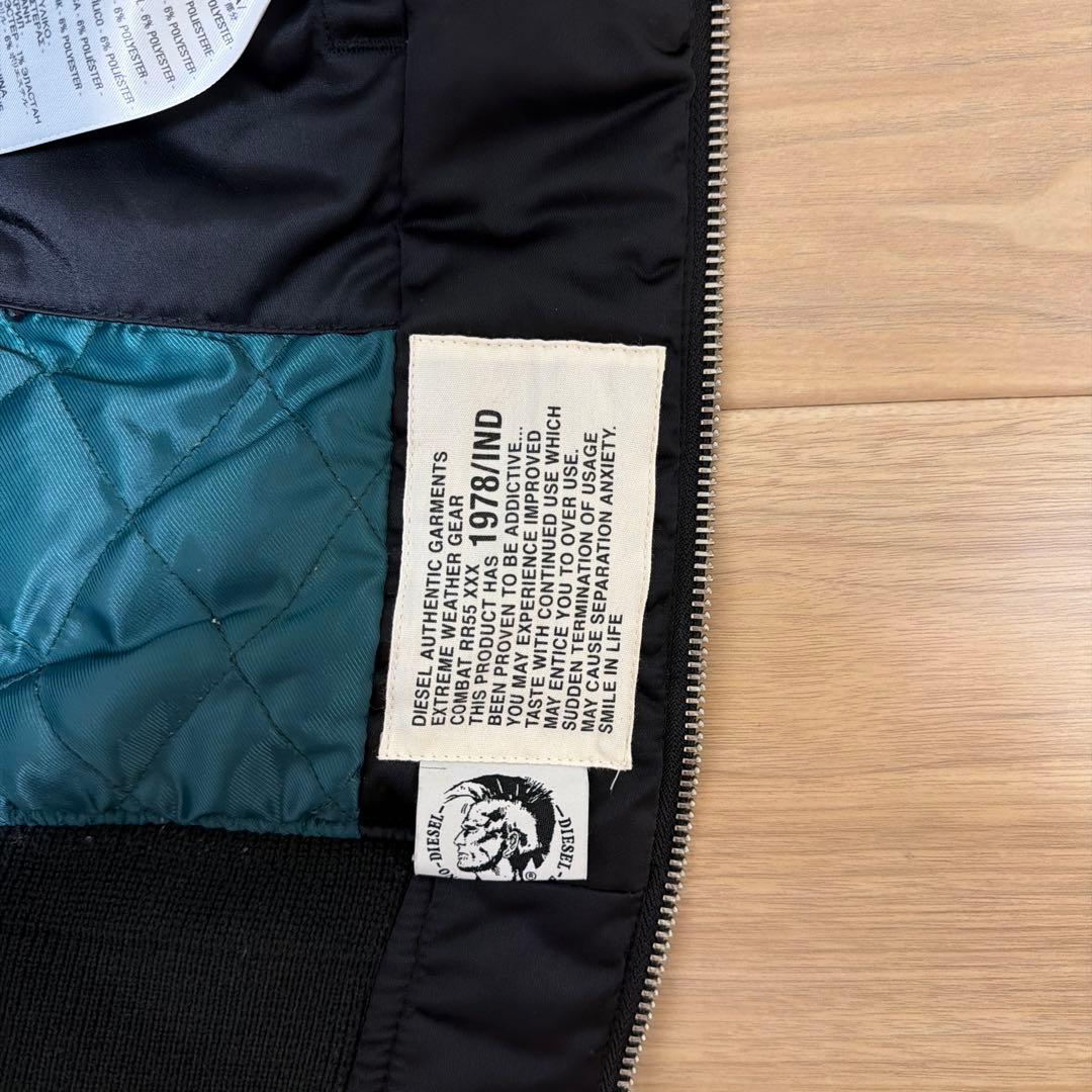 DIESEL ブラック MA-1 ジャケット