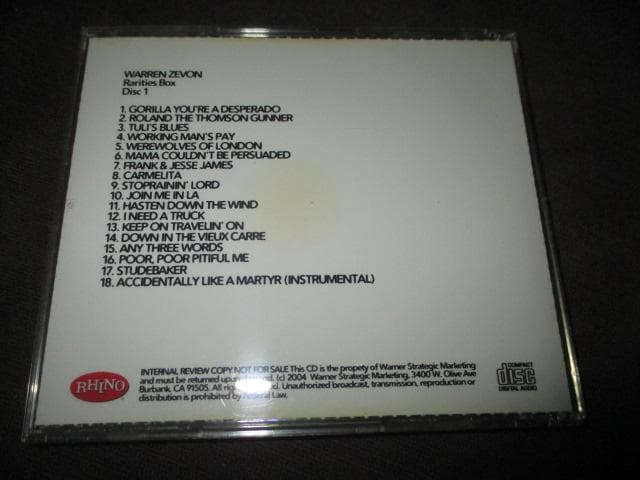 洋楽 warren zevon jackson browne rarities!!