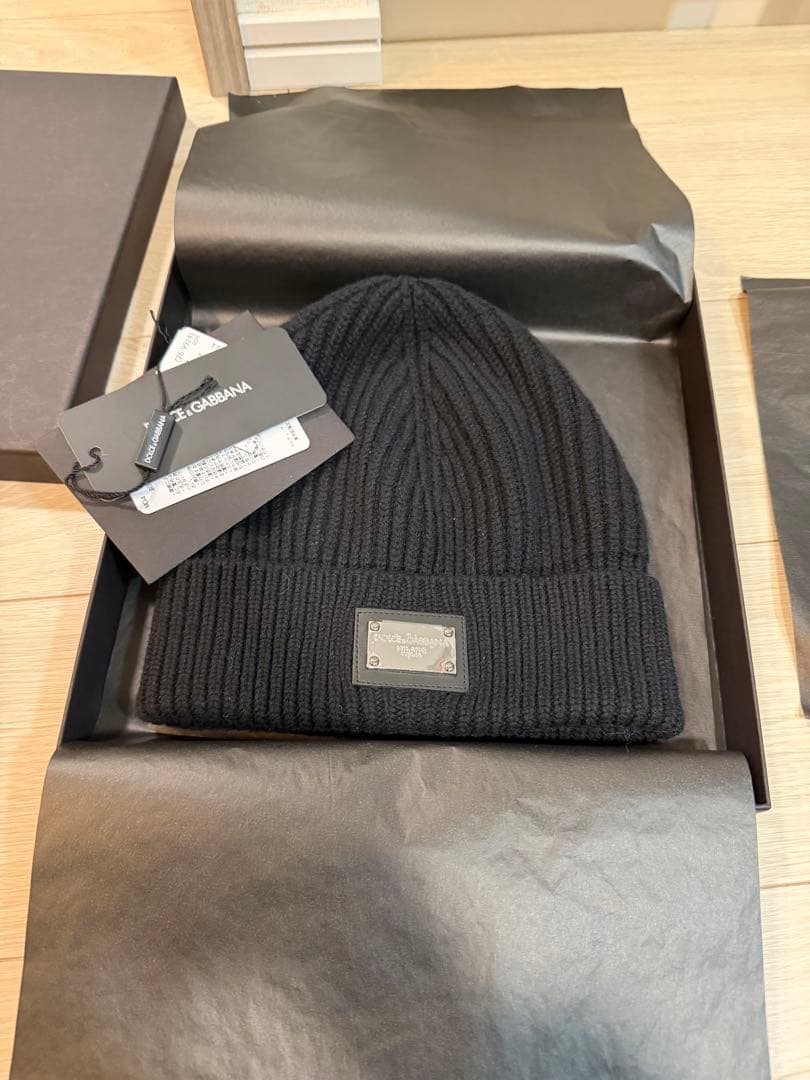 DOLCE&GABBANA ブラック ニットビーニー