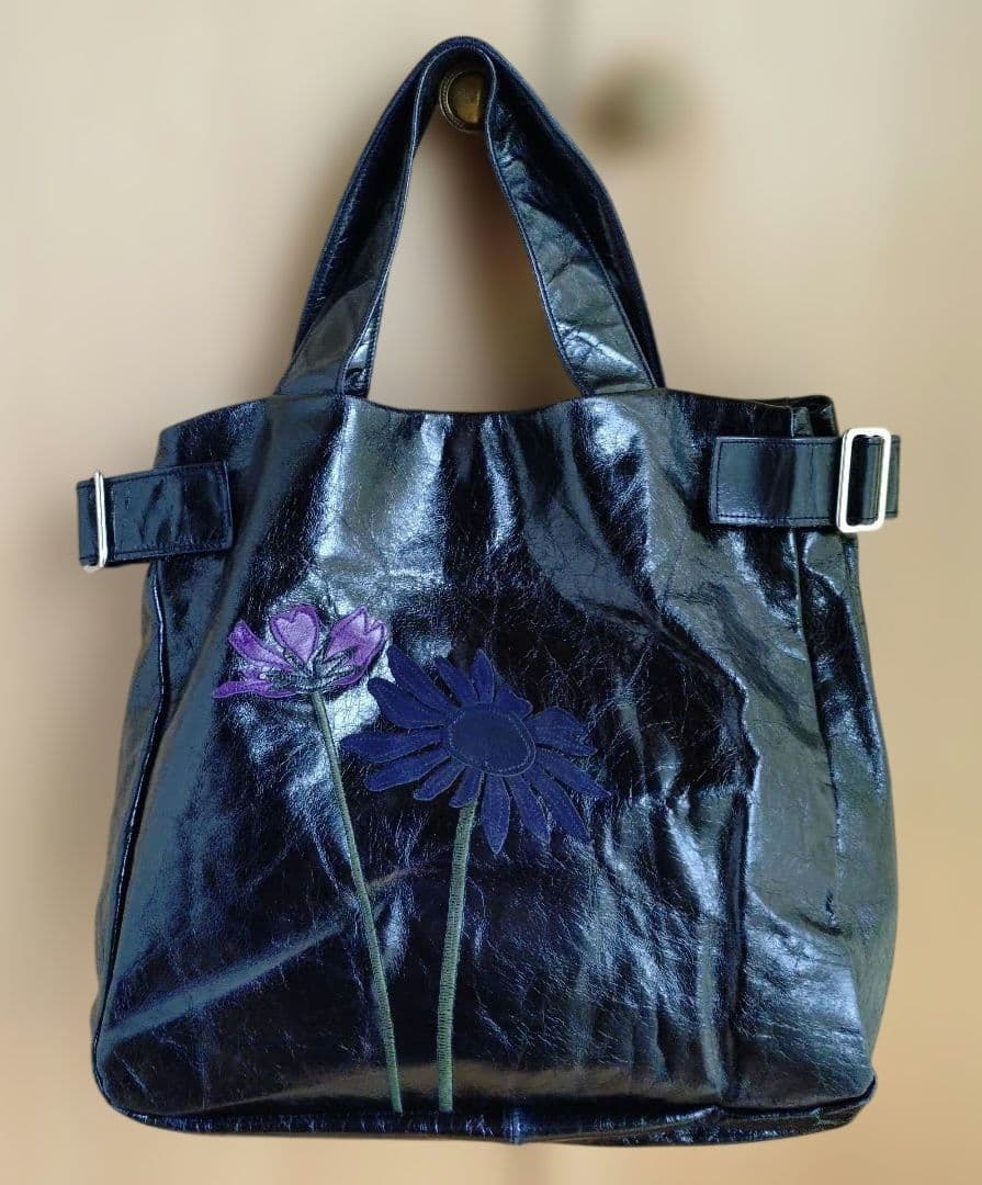 Susannah Hunter・スザンナハンター 花柄レザートートバッグ