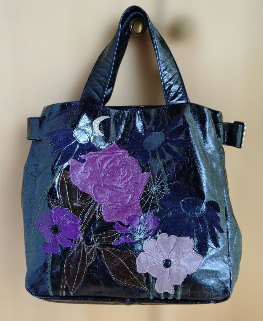 Susannah Hunter・スザンナハンター 花柄レザートートバッグ