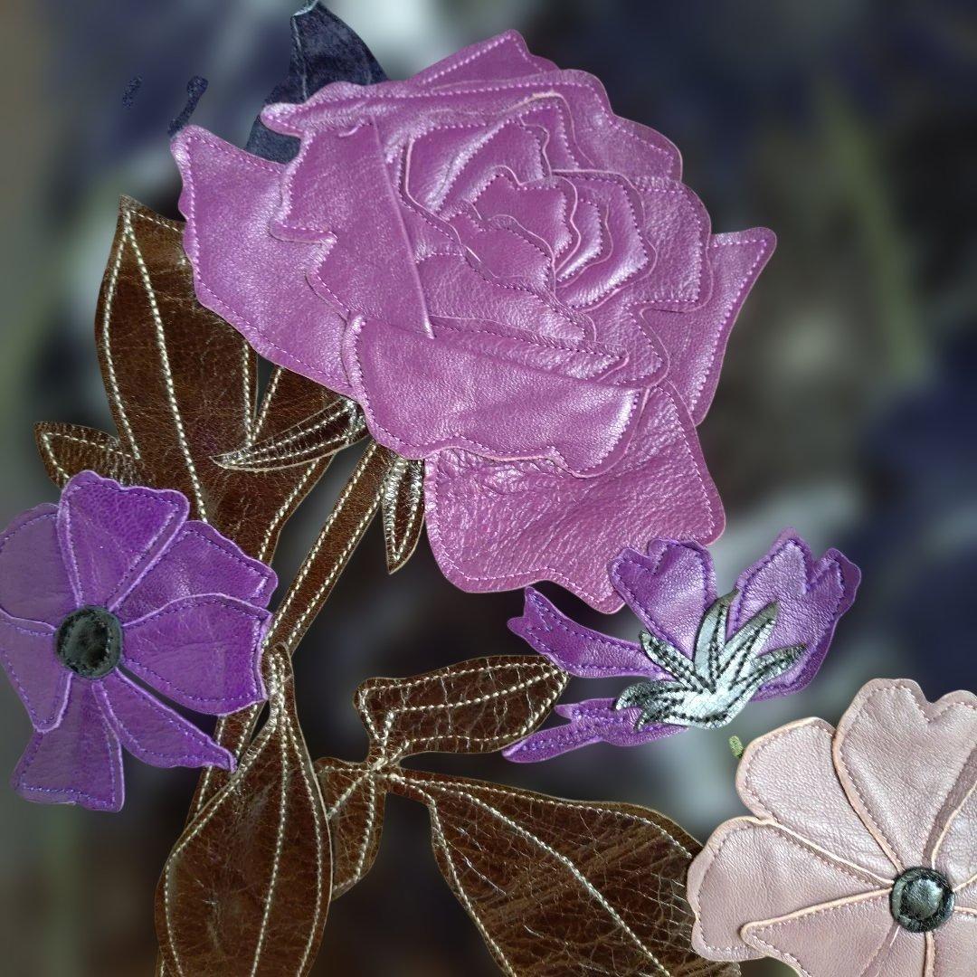 Susannah Hunter・スザンナハンター 花柄レザートートバッグ