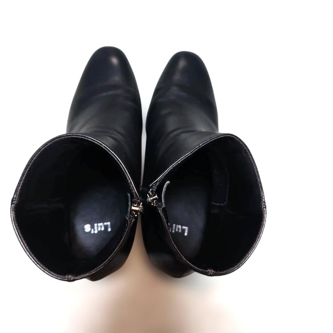 Lui's サイドジップ ヒールブーツ 41 ブラック