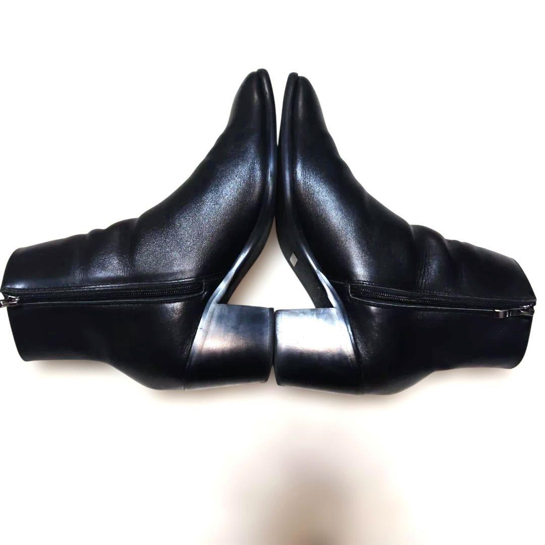 Lui's サイドジップ ヒールブーツ 41 ブラック